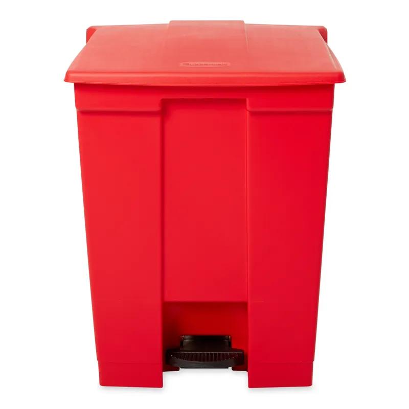 Trash 1-Stream Trash Can 16.1X19.8X26.5 IN 18 GAL 72 QT Red Resin Step-On 1/Each