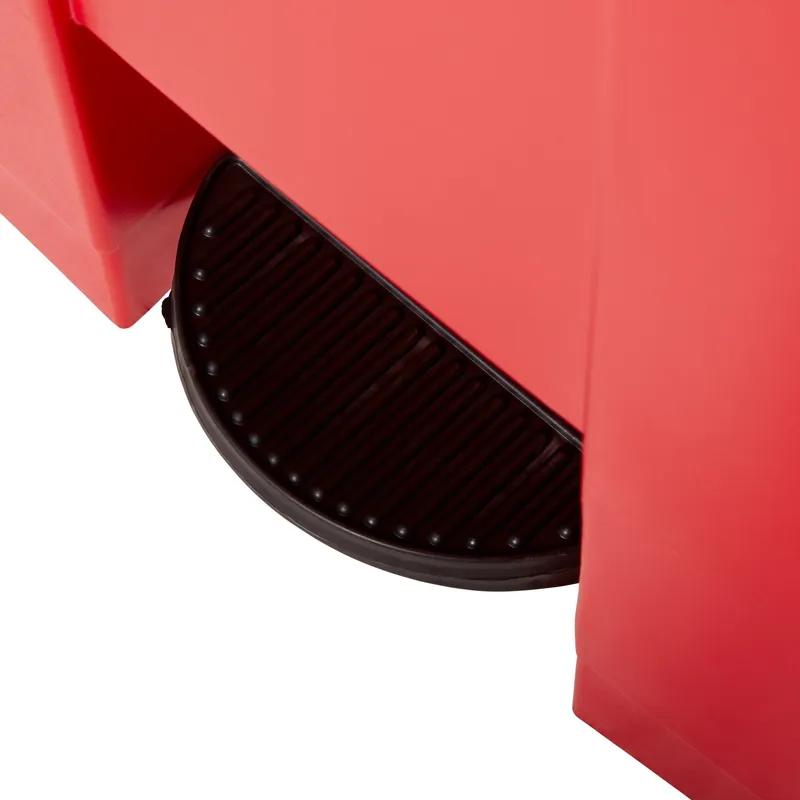 Trash 1-Stream Trash Can 16.1X19.8X26.5 IN 18 GAL 72 QT Red Resin Step-On 1/Each