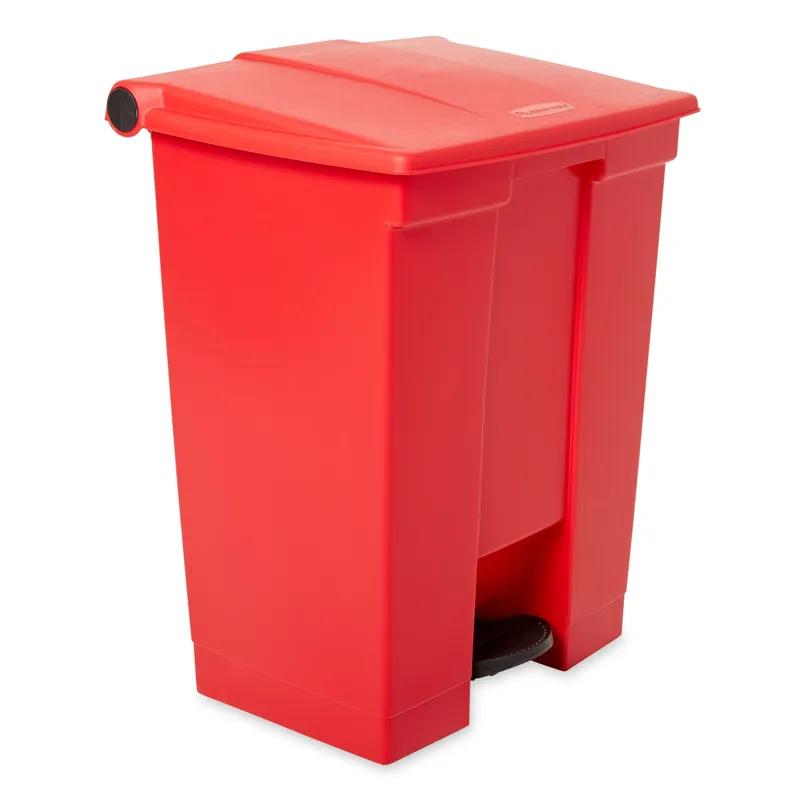 Trash 1-Stream Trash Can 16.1X19.8X26.5 IN 18 GAL 72 QT Red Resin Step-On 1/Each
