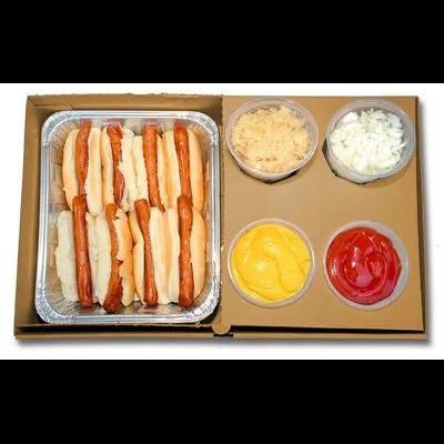 The Catering Box SIDE BAR 21X13.25X4 IN 8 Compartment Corrugated Cardboard Kraft With Perforated Tear Off Lid 25/Bundle