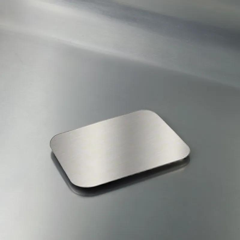 Lid Flat 9.5X7 IN Foil-Lined Paper Silver White Oblong For Container Laminated 250/Case