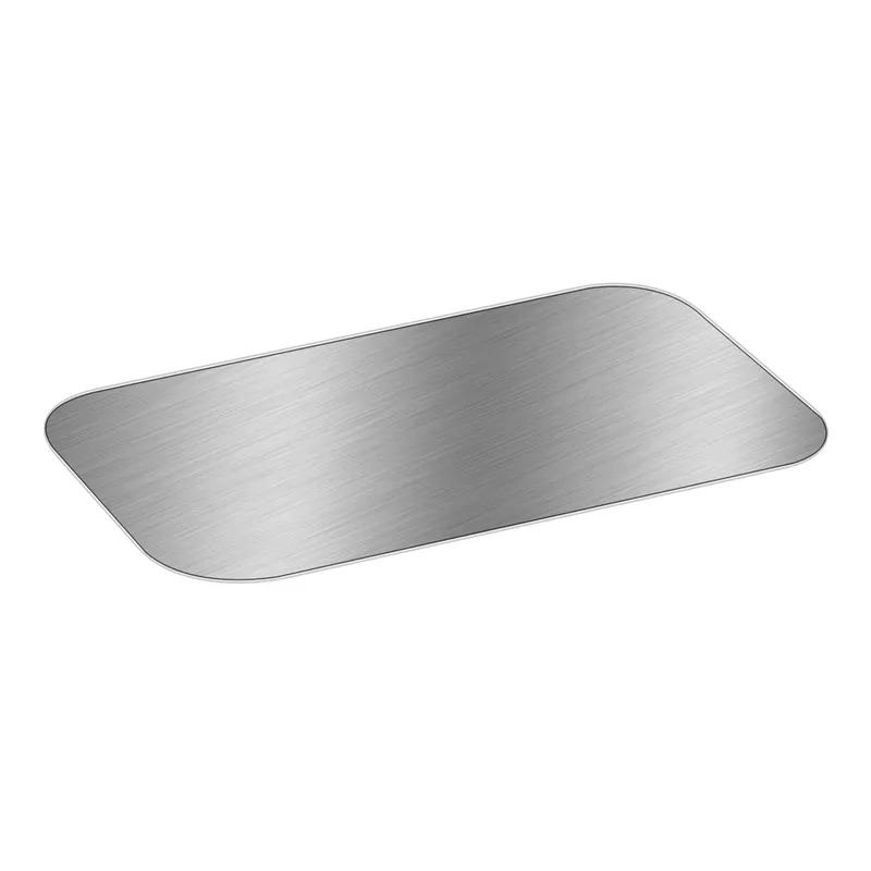 Lid Flat 9.5X7 IN Foil-Lined Paper Silver White Oblong For Container Laminated 250/Case