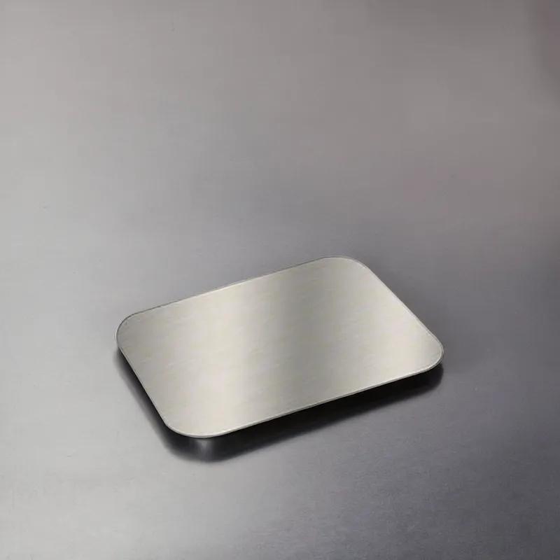 Lid Flat 9.5X7 IN Foil-Lined Paper Silver White Oblong For Container Laminated 250/Case