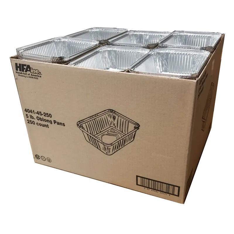 Take-Out Container Base 9.625X7.125X2.75 IN Aluminum Silver Oblong 250/Case