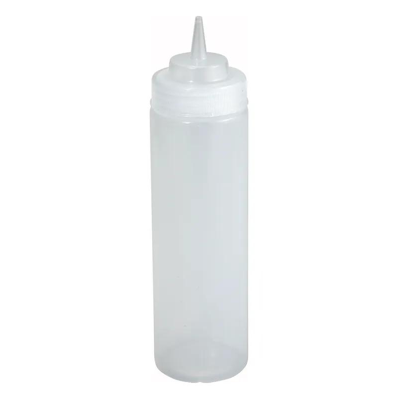 Bottle 12 OZ 2.25X8.625 IN Plastic Clear Wide Mouth Squeeze 6/Pack