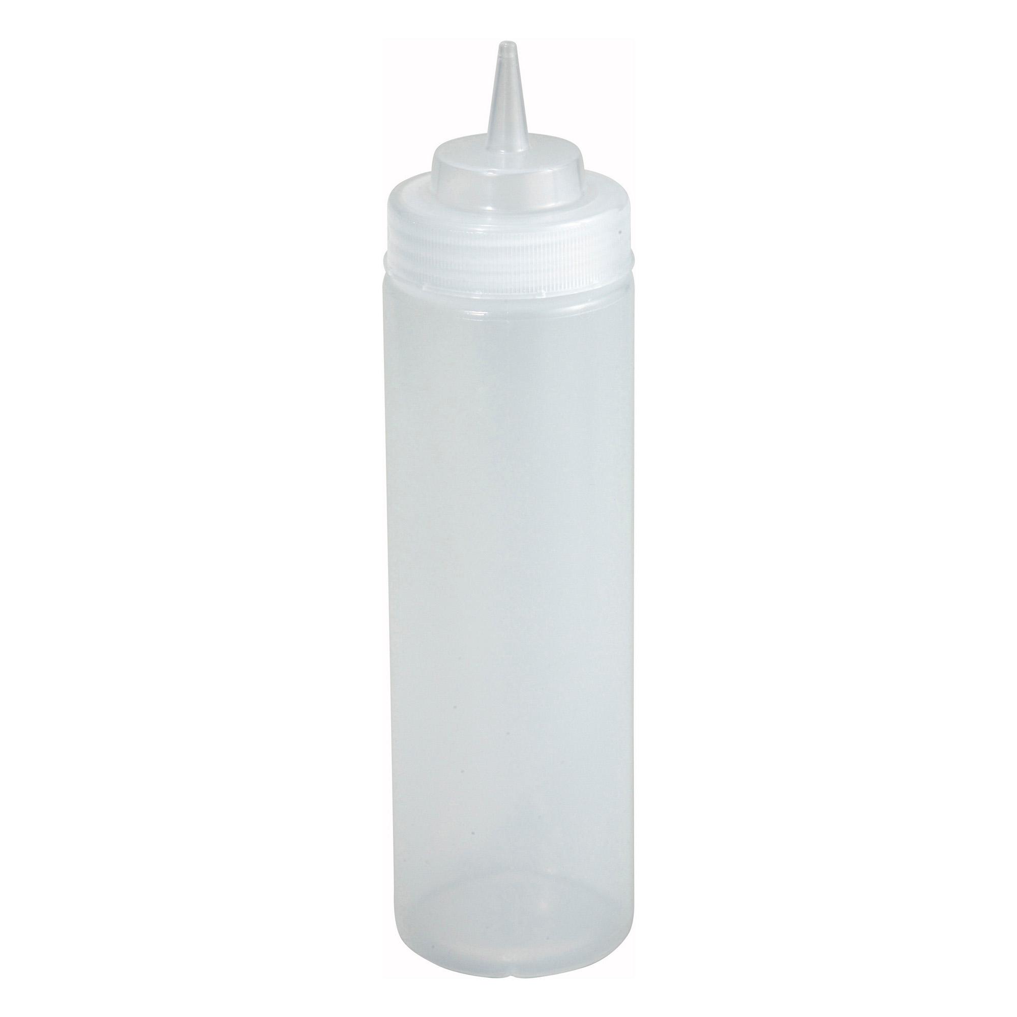 Bottle 12 OZ 2.25X8.625 IN Plastic Clear Wide Mouth Squeeze 6/Pack