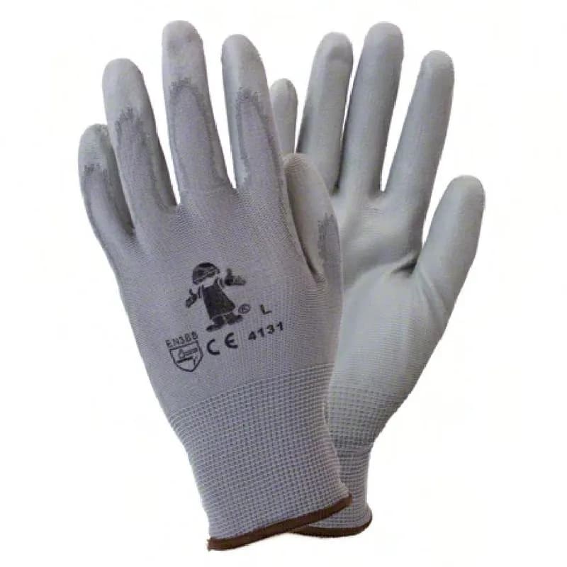 Safety Zone® Gloves XL Gray Polyurethane Foam-Coated Knit Palm & Fingertips Flexible Grip 12 Count/Pack 6 Packs/Case