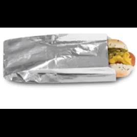 Bagcraft® Hot Dog Bag 3.5X1.5X8.5 IN Foil-Lined Paper Silver White Plain Insulated 1000/Case
