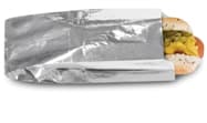 Bagcraft® Hot Dog Hoagie & Sub Bag 3.5X1.5X8.5 IN Foil-Lined Paper Silver White Plain Insulated 1000/Case