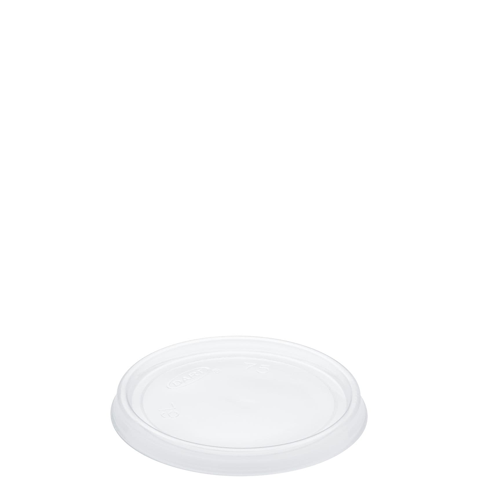 Dart® Lid Flat 3.2 IN OPS Clear For 6 OZ Take-Out Container Base No Hole 100 Count/Pack 10 Packs/Case 1000 Count/Case