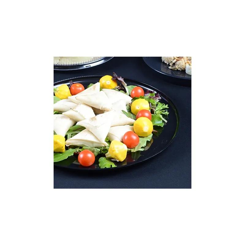 Platter Pleasers Serving Tray Base 10.25 IN Plastic Black Round 25/Case