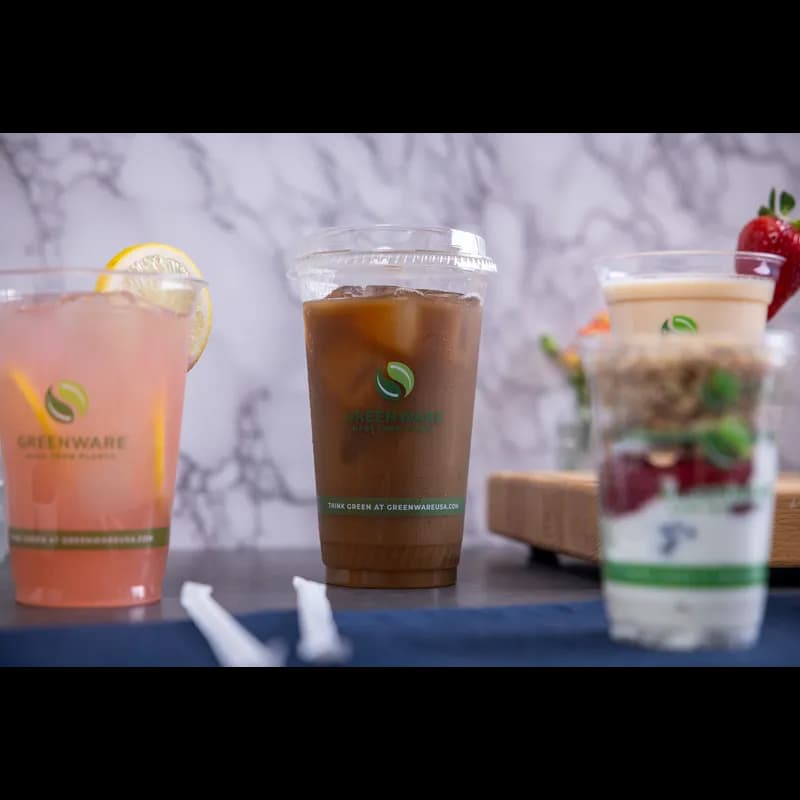 Greenware® Cold Cup 24 OZ PLA Clear Stock Print 600/Case