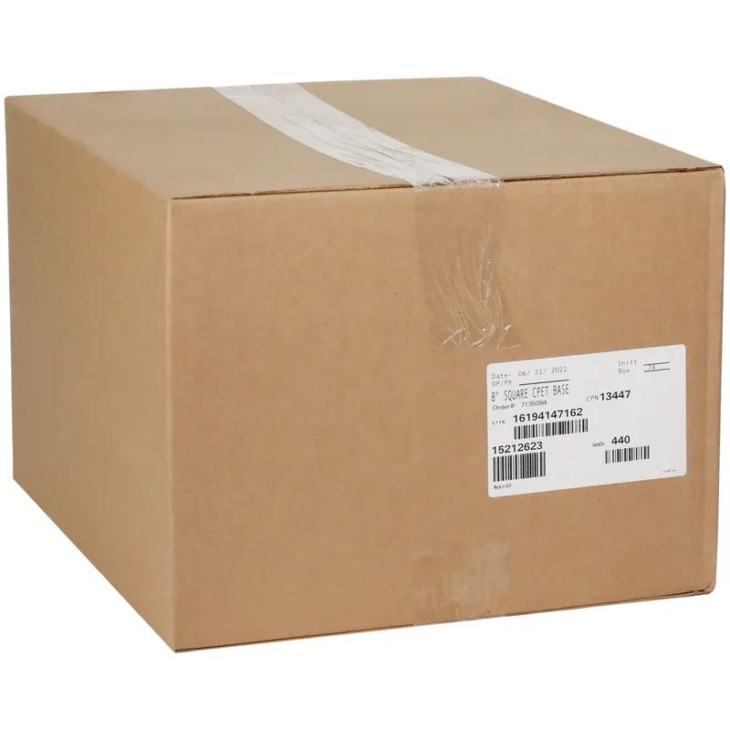 Cornbread Container 7.8X7.8X1.33 IN CPET Black Square Bakeable 440/Case