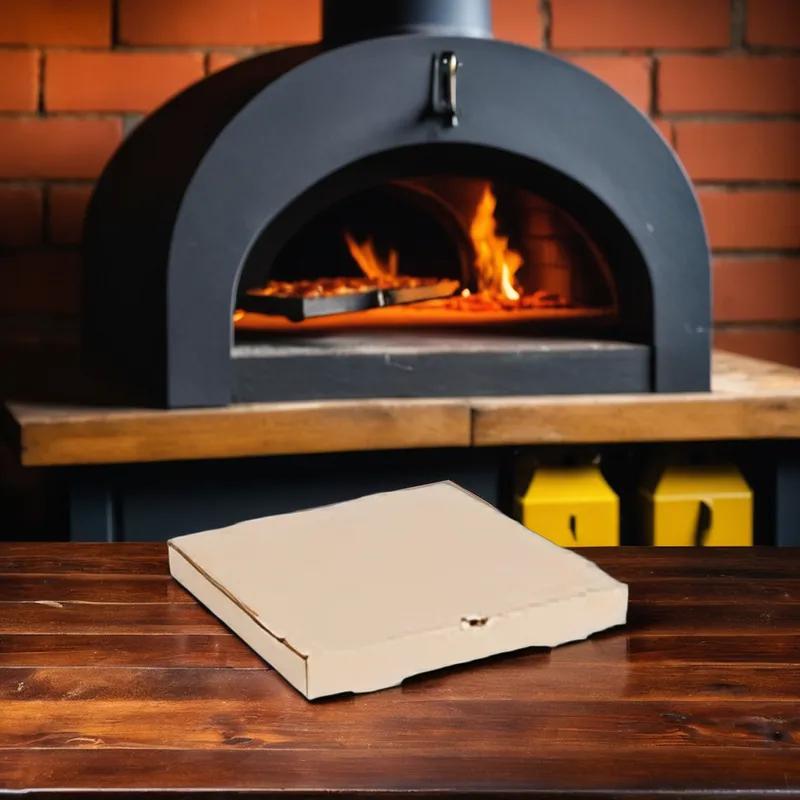 Pizza Box 12X12 IN Corrugated Cardboard Kraft 50/Bundle