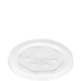 Solo® Lid Flat 3.639X0.469 IN HIPS Translucent For 12-24 OZ Cup Identification With Hole 125 Count/Pack 16 Packs/Case
