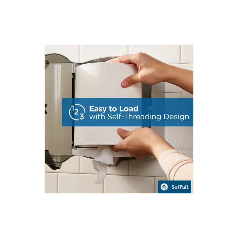 Sofpull® Paper Towel Dispenser 10.375X10.875 IN Wall Mount Smoke Centerpull 1/Each
