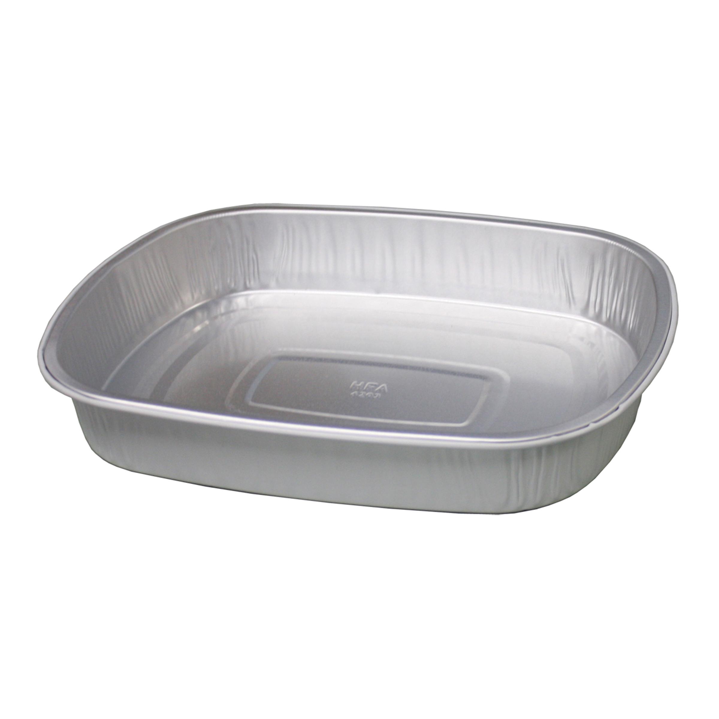 Take-Out Container Base Large (LG) 11X9X2 IN Aluminum Silver Oval 150/Case