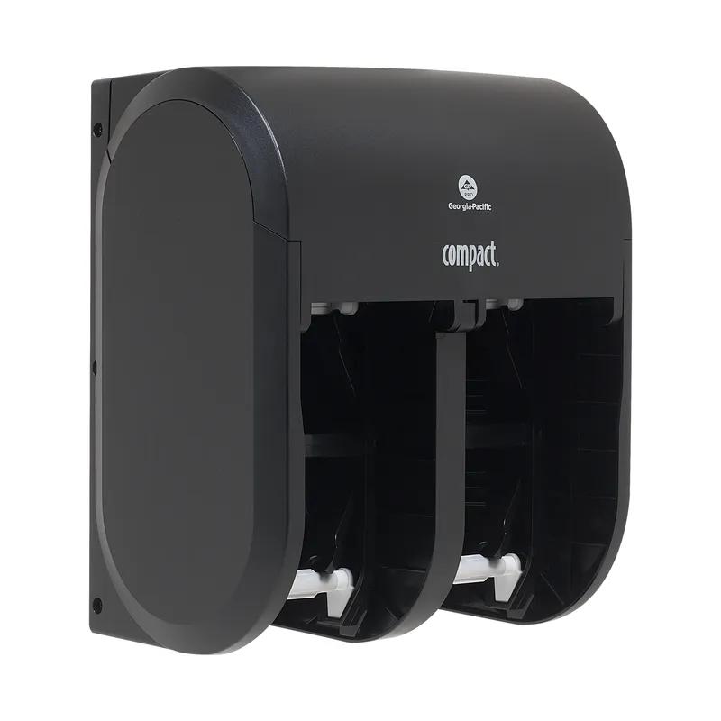 Compact® Toilet Paper Dispenser 5X5.375 IN Wall Mount Black 4-Roll Coreless High Capacity 1/Each