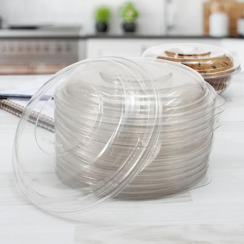 Dart® PresentaBowls® Lid Dome 7.3X1.1 IN 1 Compartment PET Clear Round For Cold Bowl Unhinged 63 Count/Pack 4 Packs/Case