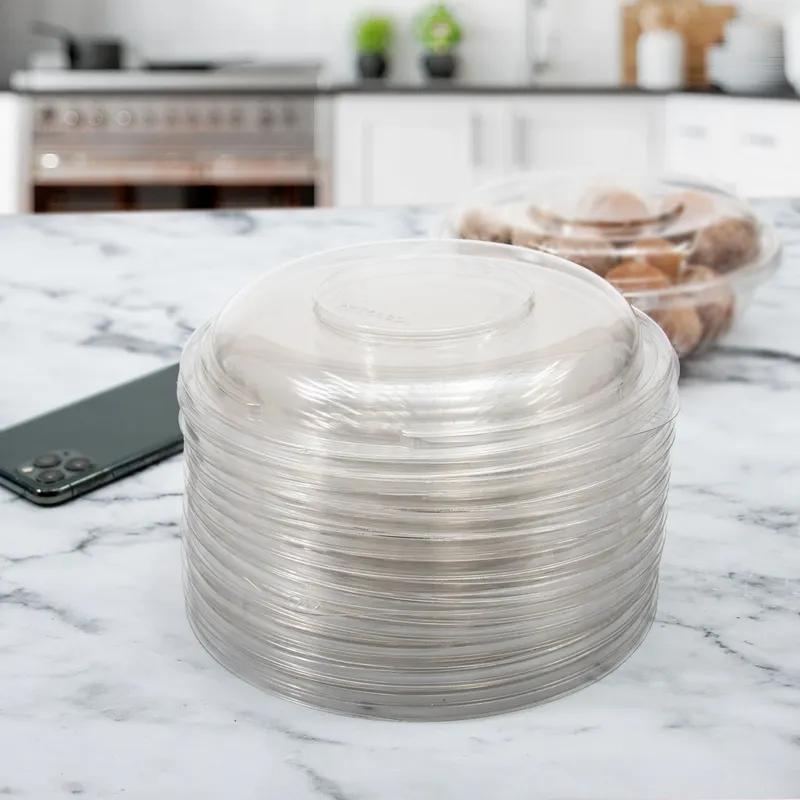 Dart® PresentaBowls® Lid Dome 7.3X1.1 IN 1 Compartment PET Clear Round For Cold Bowl Unhinged 63 Count/Pack 4 Packs/Case