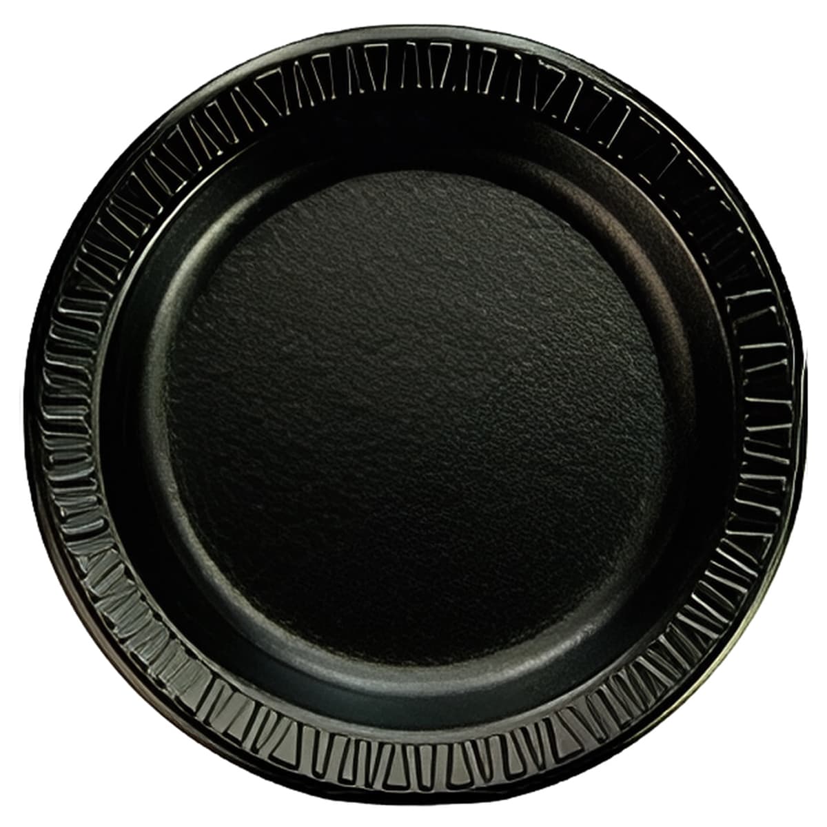 Dart® Quiet Classic® Plate 7 IN Polystyrene Foam Black Round Laminated 1000/Case