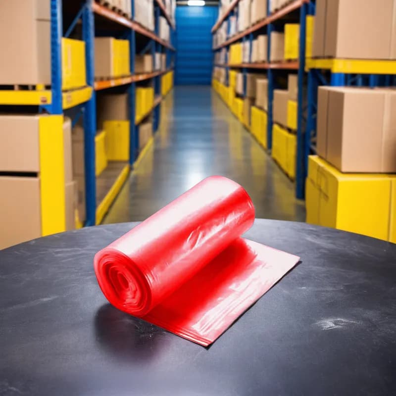 Biohazard Bag 24X23 IN Red Plastic 1.2MIL 500/Case