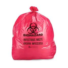 Biohazard Bag 30X36 IN Red Plastic 1.3MIL 100/Case