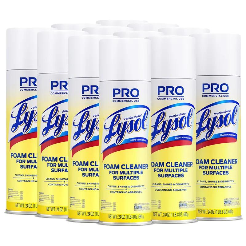 Lysol® Fresh Scent One-Step Disinfectant 24 FLOZ Multi Surface Aerosol Alcohol 12/Case