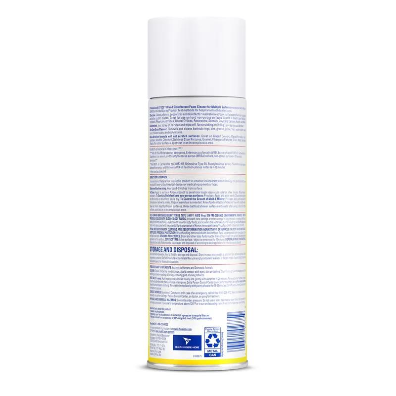 Lysol® Fresh Scent One-Step Disinfectant 24 FLOZ Multi Surface Aerosol Alcohol 12/Case