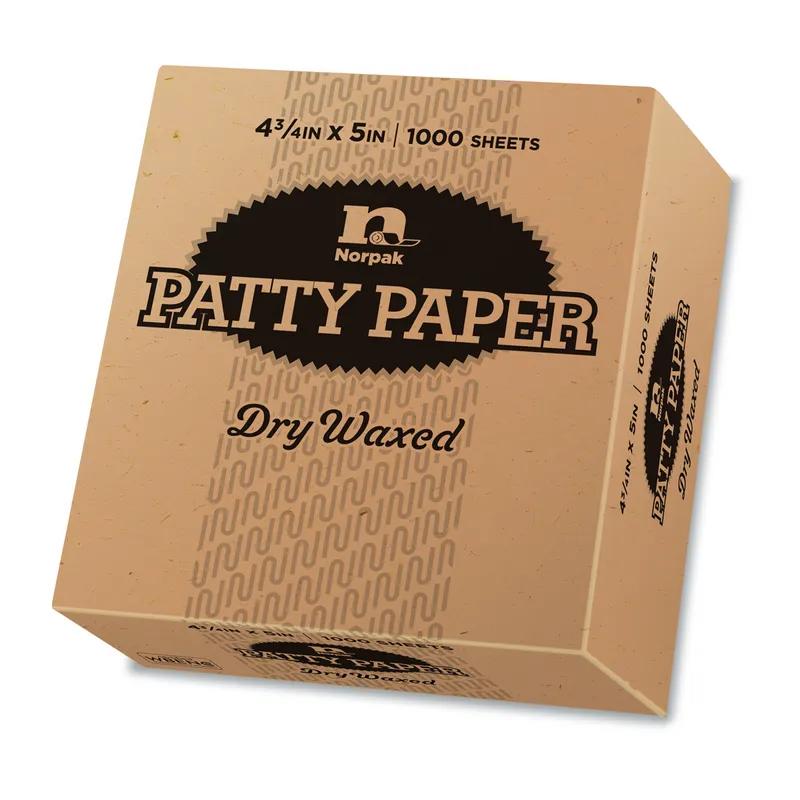 Burger Patty Sheet 4.75X5 IN Dry Wax Paper White Freezer Safe 1000 Sheets/Pack 24 Packs/Case 24000 Sheets/Case