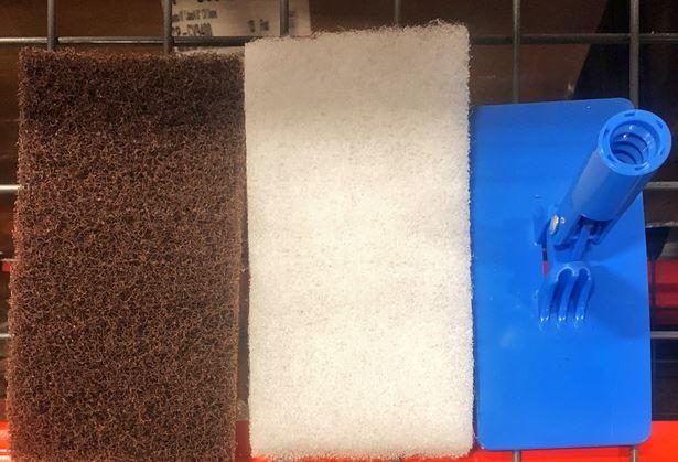 Utility Pad Holder Synthetic Fiber Brown White Without Handle With Pad 1/Kit