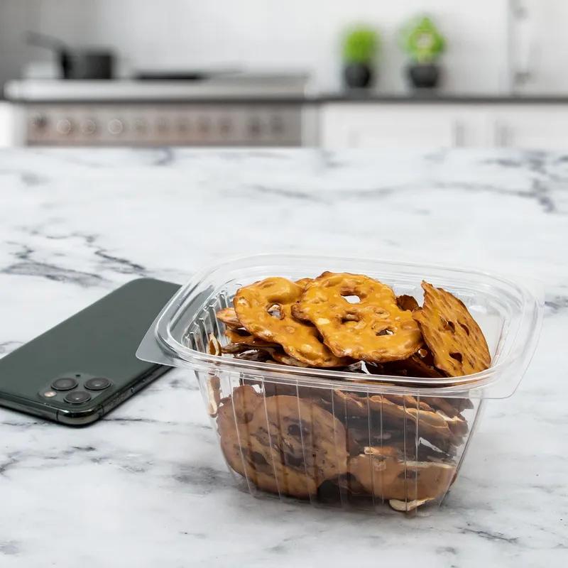 Dart® ClearPac® Deli Container Base 16 OZ OPS Clear Rectangle 63 Count/Pack 16 Packs/Case 1008 Count/Case