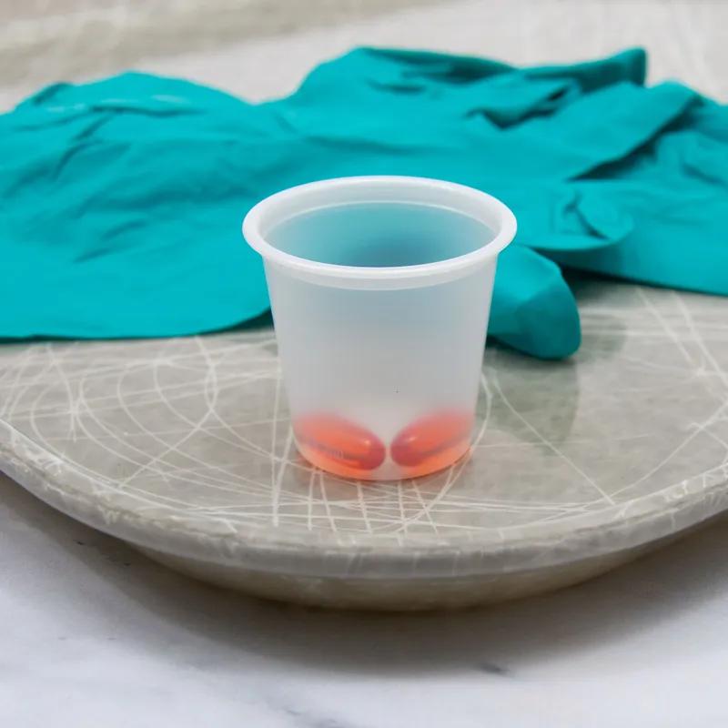 Solo® Cold Souffle & Portion Cup 1.25 OZ PS Clear 250 Count/Pack 10 Packs/Case 2500 Count/Case