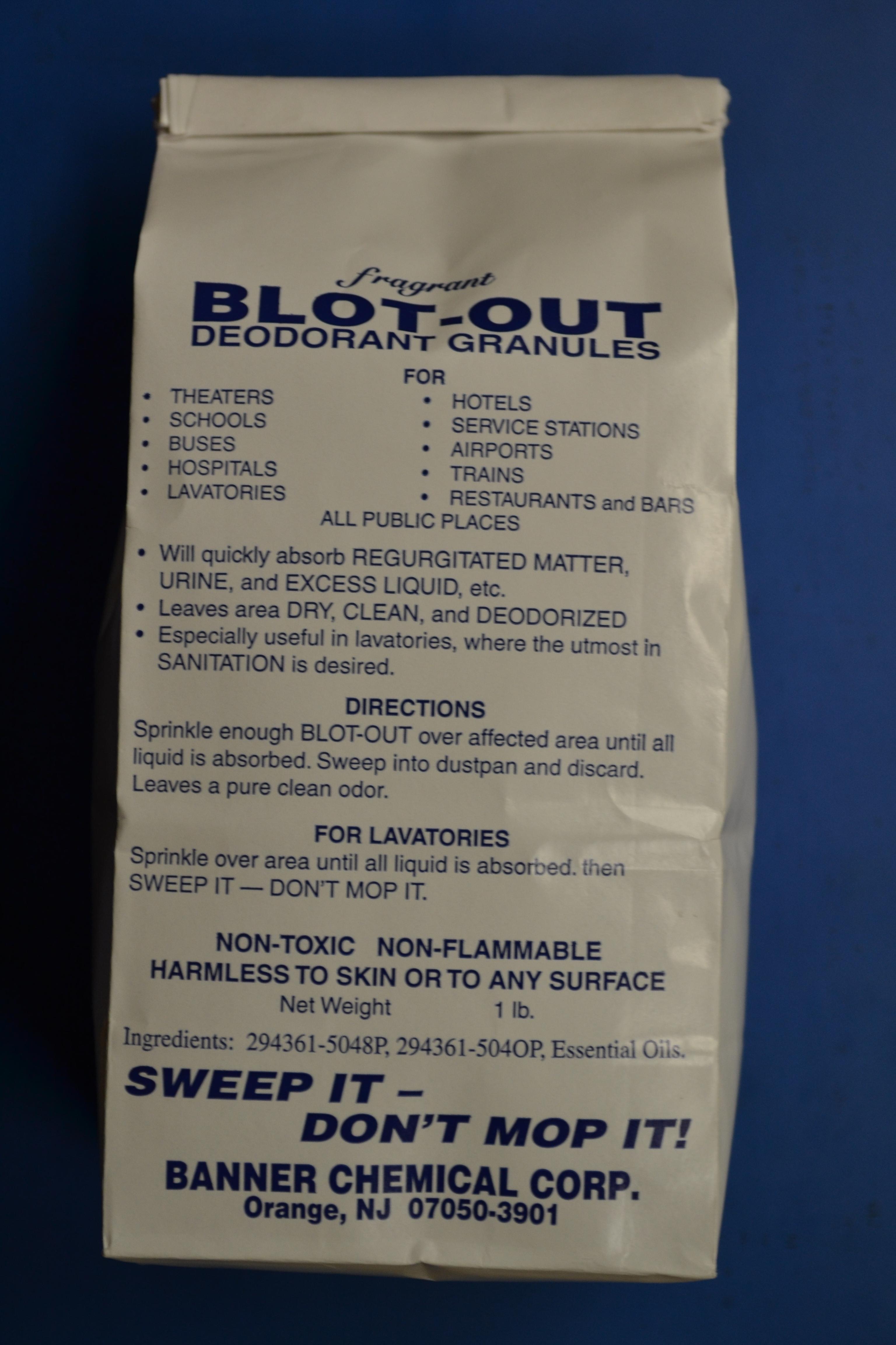 Blot-Out Absorbent Clay Granules Deodorizer Vomitus 24/Case