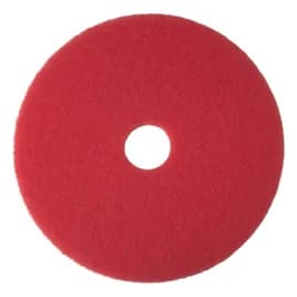 3M™ 5100 Cleaning Pad 15X1 IN Red Non-Woven Polyester Fiber 175-600 RPM Center Hole 5/Case