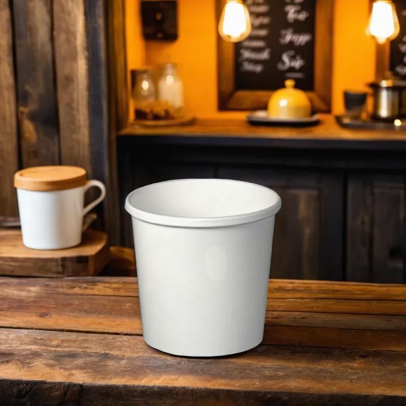 Solo® Flexstyle® Soup Food Container Base 12 OZ Double Sided Poly Paper (DSP) White Round 500/Case