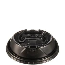 Dart® Optima® Lid Dome 3.66X0.97 IN PS Black For 10-24 OZ Cup Reclosable Tab Sip Through 100 Count/Pack 10 Packs/Case