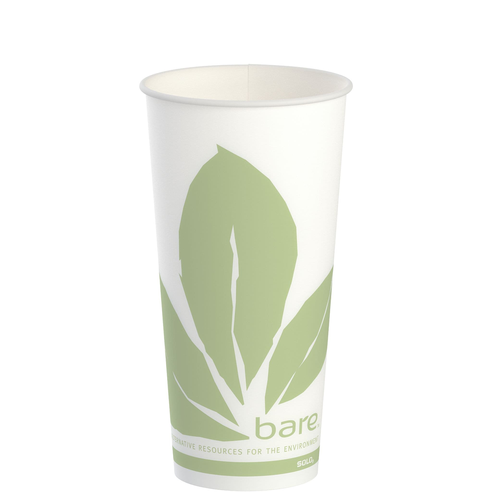 Solo® Cold Cup 22 OZ Wax Coated Paper Multicolor Bare® Stock Print 50 Count/Pack 20 Packs/Case 1000 Count/Case