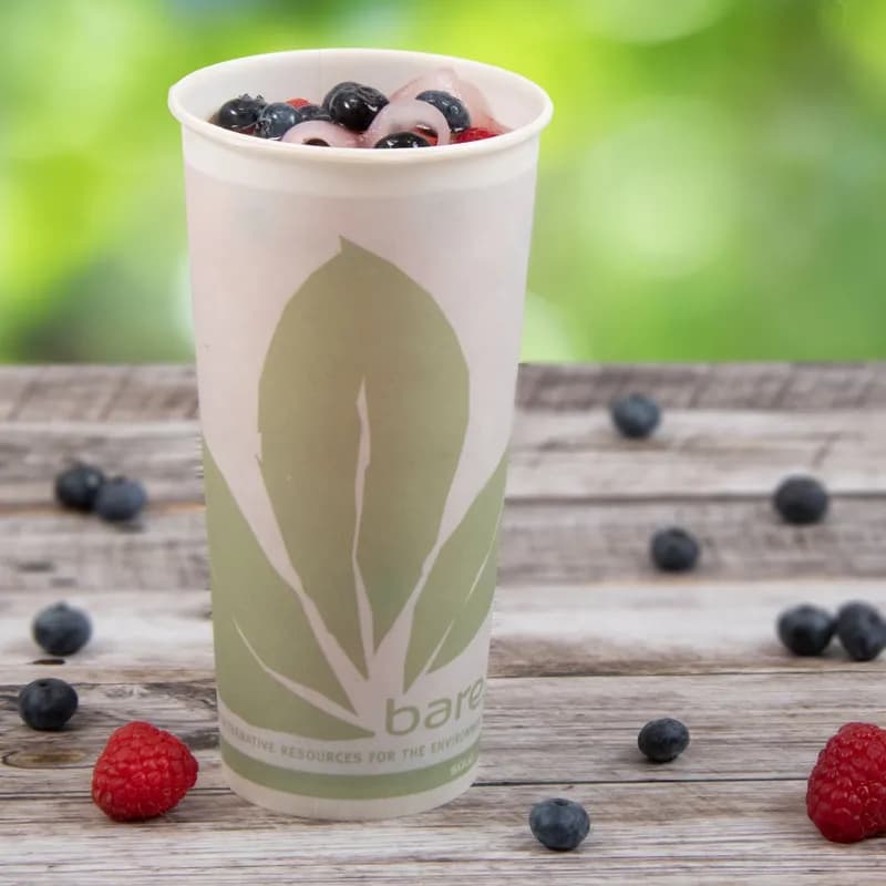 Solo® Cold Cup 22 OZ Wax Coated Paper Multicolor Bare® Stock Print 50 Count/Pack 20 Packs/Case 1000 Count/Case