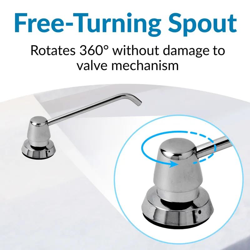 Soap Dispenser Liquid 1000 mL Manual Lavatory Mount Top Fill With 6IN Spout 1/Each