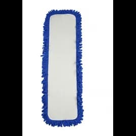 Dry Mop 24X5 IN Blue Microfiber Hook & Loop Backing 1/Each