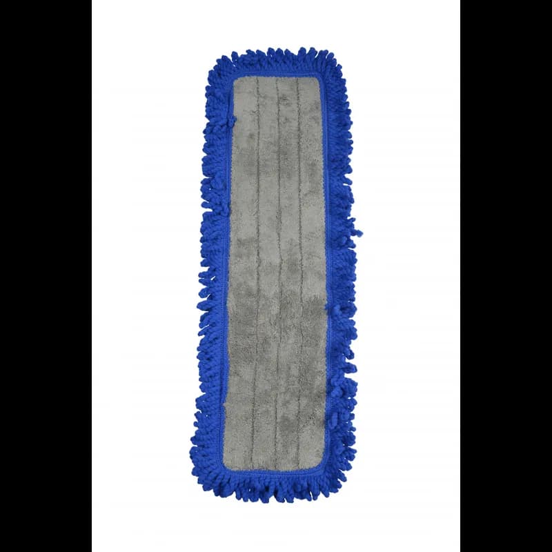 Dry Mop 24X5 IN Blue Microfiber Hook & Loop Backing 1/Each