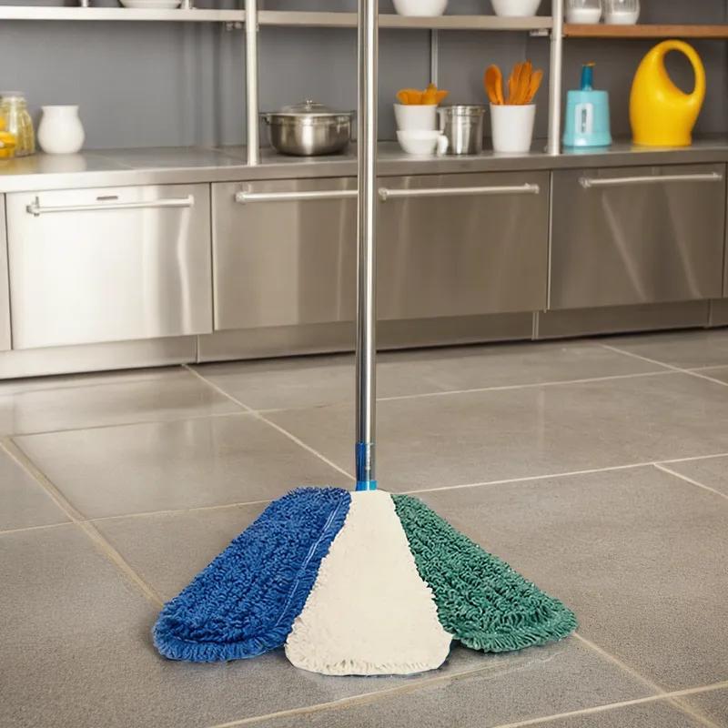 Dust Mop 48 IN Blue Microfiber Loop End Velcro 1/Each