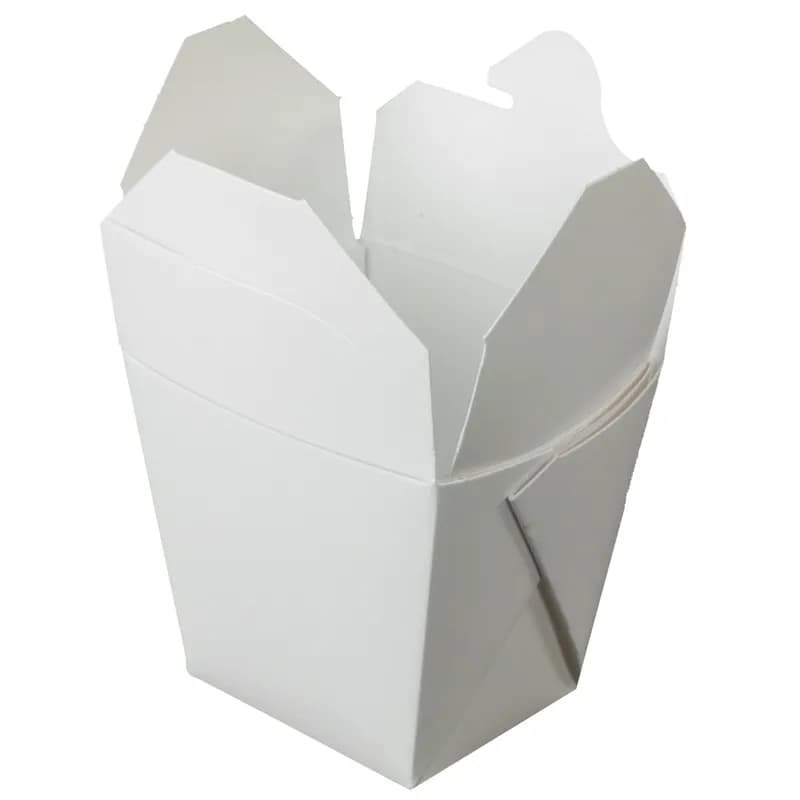 Fold-Pak® Food Pail 8 OZ 3X2.5X2.5 IN Paper White Rectangle Microwave Safe 450/Case