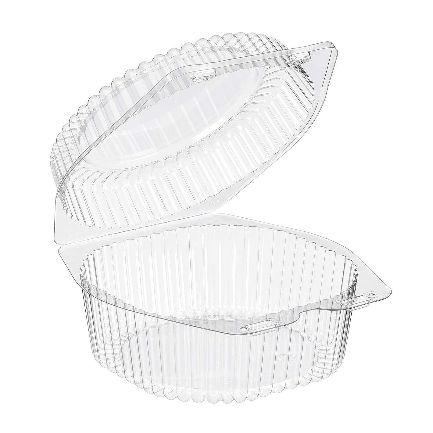 Essentials SureLock Bowl & Lid Combo With Dome Lid 56 OZ RPET Clear Round Hinged 300/Case