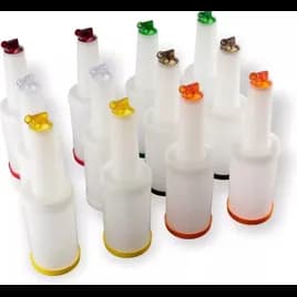 Carlisle Foodservice Products® Pourer 32 PE Assorted With Cap & Spout Kit Dishwasher Safe 12/Case
