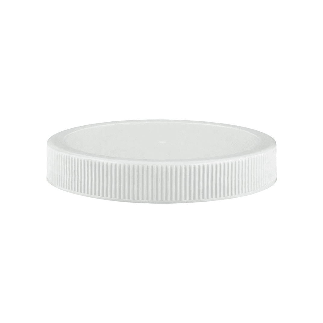 Cap Plastic White For 1 & 2OZ Boston PET Bottle Ribbed Foam Lined 7500/Case