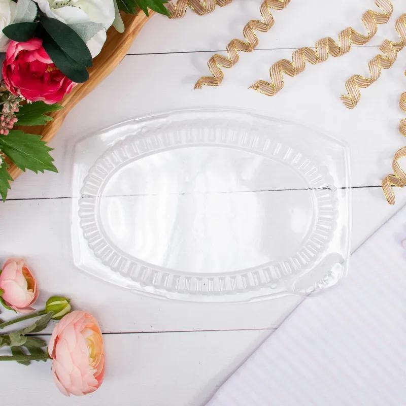 Dart® Lid Dome 1.7 IN OPS Clear Oval For Platter 125 Count/Pack 4 Packs/Case 500 Count/Case