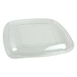 Lid Flat 7.62X7.62X0.38 IN 1 Compartment PET Clear Square For 24-32-48 OZ Bowl Unhinged 300/Case