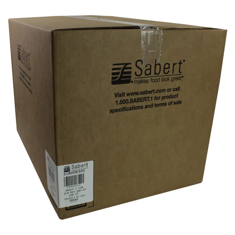 Lid Flat 7.62X7.62X0.38 IN 1 Compartment PET Clear Square For 24-32-48 OZ Bowl Unhinged 300/Case